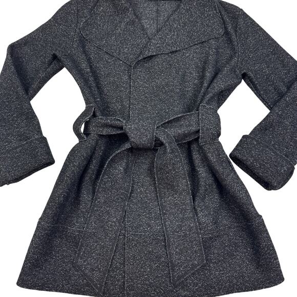 Club Monaco Wool Blend Marled Comfy Cozy Tie Front Jacket Cardigan Women's XS - Picture 3 of 8